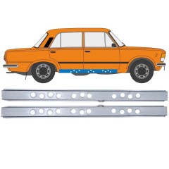 Iekšējais slieksnis priekš Fiat 125p 1968-1991 / Kreisais+Labais / Komplekts 12545