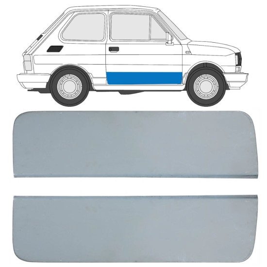 Durvju panelis priekš Fiat 126p 1972-2000 / Kreisais+Labais / Komplekts 17262