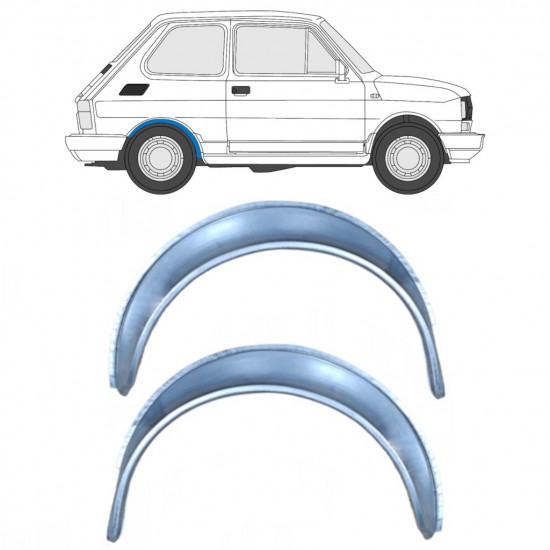 Aizmugurējā arka priekš Fiat 126p 1972-2000 / Kreisais+Labais / Komplekts 10461