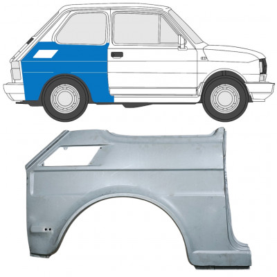 Aizmugurējā arka priekš Fiat 126p 1985-1994 / Labā 7584