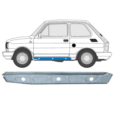 Iekšējais slieksnis priekš Fiat 126p 1972-2000 / Kreisā 15122