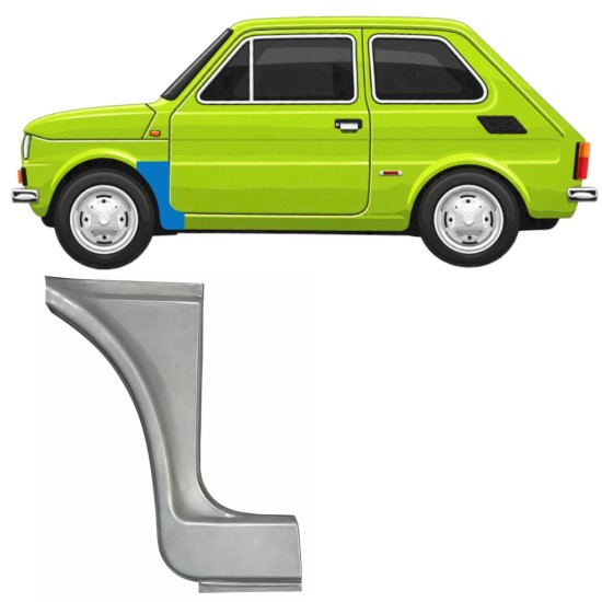 Priekšējā spārna daļa priekš Fiat 126p 1972-1994 ST/FL / Kreisā 11218