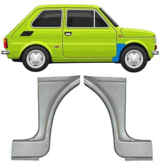Priekšējā spārna daļa priekš Fiat 126p 1972-1994 ST/FL / Kreisais+Labais / Komplekts 11219