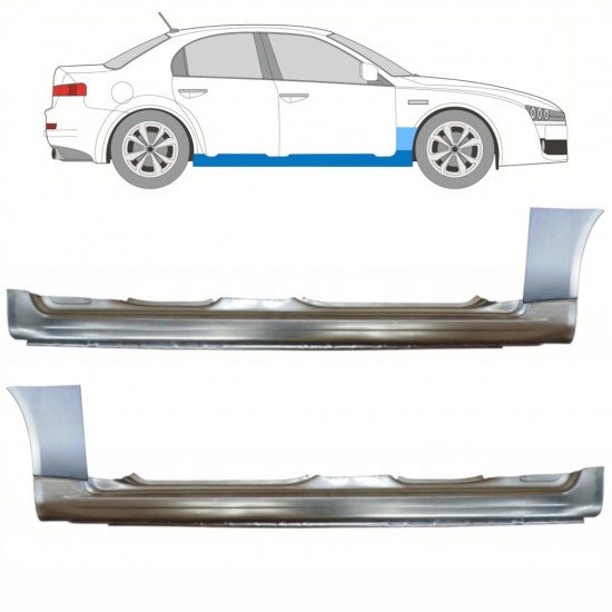 Slieksnis + priekšējā spārna daļa priekš Alfa Romeo 159 2005-2012 / Komplekts 11301