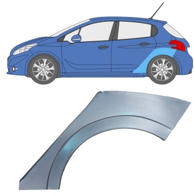 Aizmugurējā arka priekš Peugeot 208 2012-2019 / Kreisā 16317