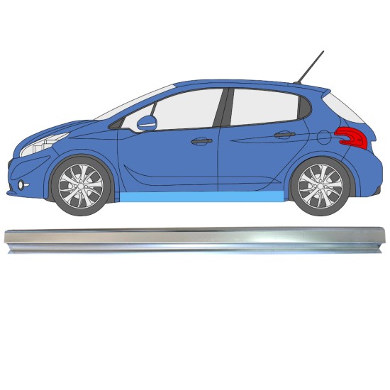 Slieksnis priekš Peugeot 208 2012-2019 / Kreisā 16314