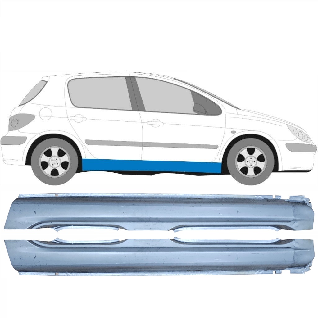 Pilns Slieksnis Priekš Peugeot 307 2001-2008 / Kreisais+Labais / Komplekts 9246