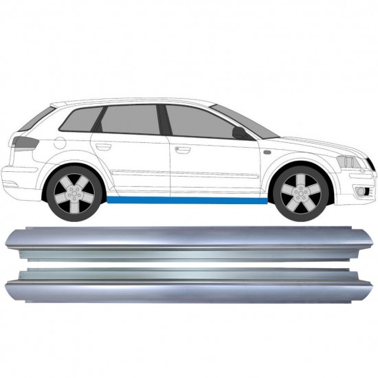 Slieksnis priekš Audi A3 8P 2003-2012 / Kreisais = Labais (simetrisks) / Komplekts 9975