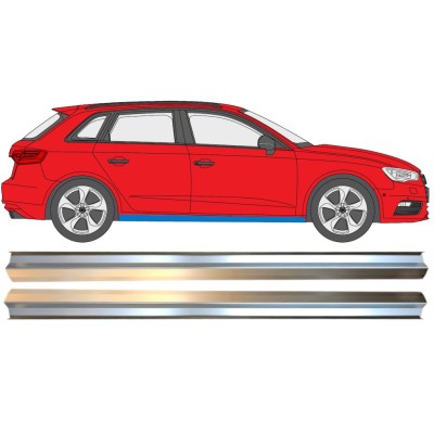 Sliekšņa apakšējā daļa priekš Audi A3 8V 2012-2020 / Kreisais+Labais / Komplekts 14994