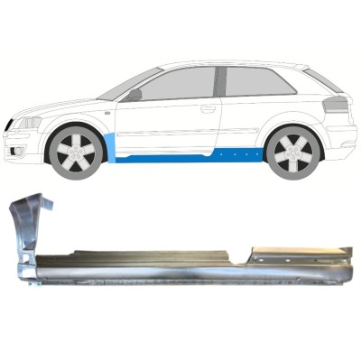 Pilns slieksnis + priekšējā spārna daļa priekš Audi A3 8P 2003-2012 / Kreisā / Komplekts 14707