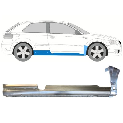 Pilns slieksnis + priekšējā spārna daļa priekš Audi A3 8P 2003-2012 / Labā / Komplekts 14706