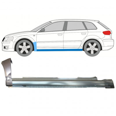 Slieksnis + priekšējā spārna daļa priekš Audi A3 8P 2003-2012 / Kreisā 11148