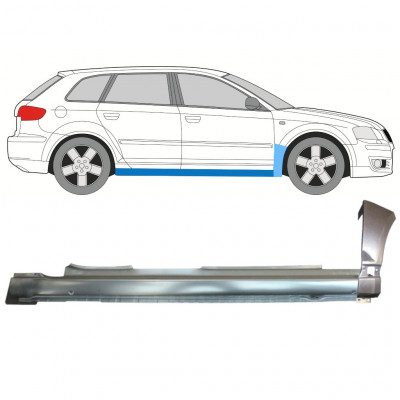 Slieksnis + priekšējā spārna daļa priekš Audi A3 8P 2003-2012 / Labā 11147