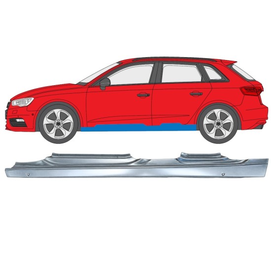 Pilns slieksnis priekš Audi A3 8V 2012-2020 / Kreisā / HATCHBACK 17284