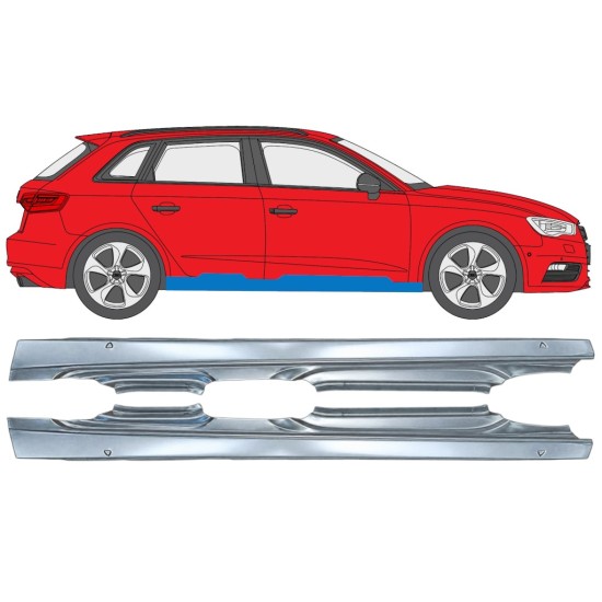 Pilns slieksnis priekš Audi A3 8V 2012-2020 / Kreisais+Labais / HATCHBACK / Komplekts 17285