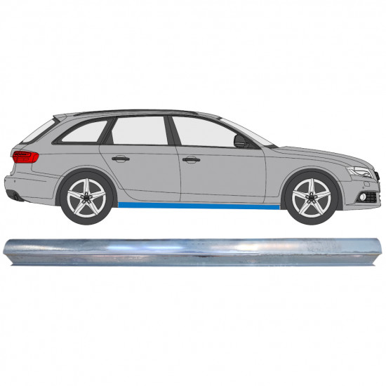 Slieksnis priekš Audi A4 B8 2007-2016 / Kreisais = Labais (simetrisks) 7590