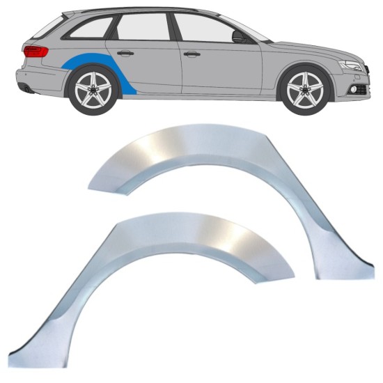 Aizmugurējā arka priekš Audi A4 B8 2007-2016 / Kreisais+Labais / Komplekts 16324