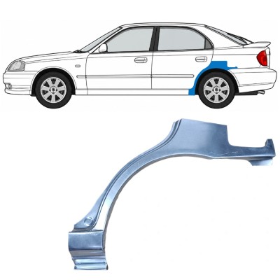 Aizmugurējā arka priekš Hyundai Accent 2000-2006 / Kreisā 7594