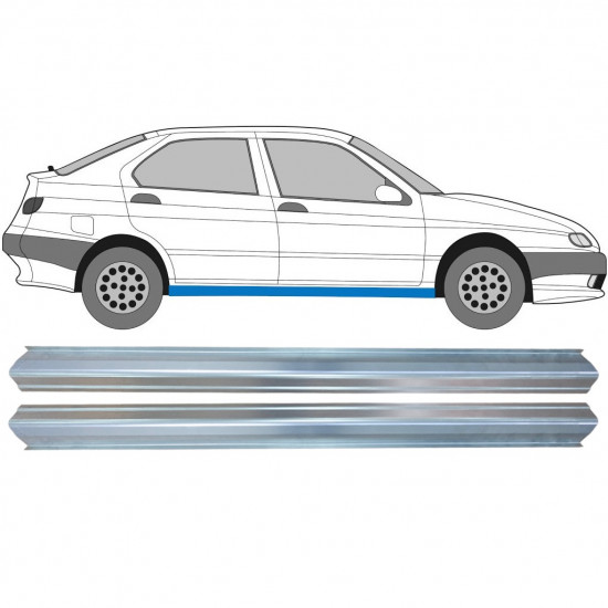 Slieksnis priekš Alfa Romeo 145/146 1994-2000 / Kreisais = Labais (simetrisks) / Komplekts 10616