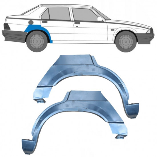 Aizmugurējā arka priekš Alfa Romeo 75 1985-1992 / Kreisais+Labais / Komplekts 10440