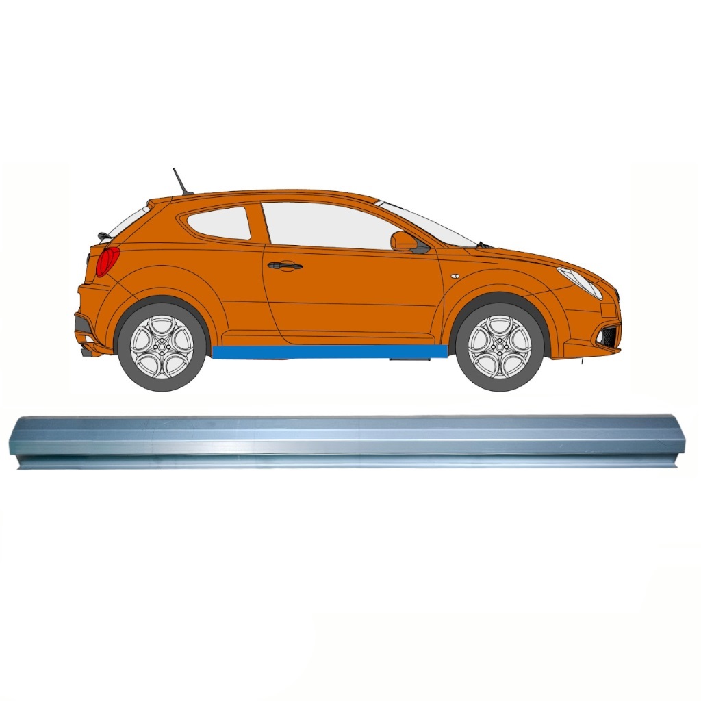 Slieksnis Priekš Alfa Romeo Mito 2008-2018 / Kreisais = Labais (Simetrisks) 10707