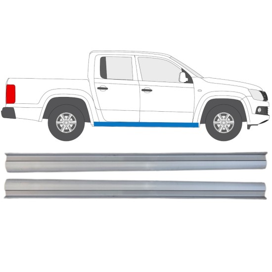 Sliekšņa apakšējā daļa priekš Volkswagen Amarok 2010-2022 / Kreisais+Labais / Komplekts 15100 Sliekšņa apakšējā daļa priekš Volkswagen Amarok 2010-2022 / Kreisais+Labais / Komplekts 15100