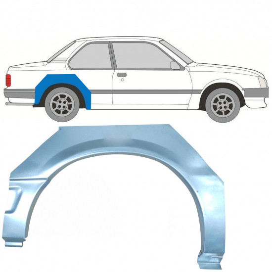 Aizmugurējā arka priekš Opel Ascona C / Vauxhall Cavalier 1981-1988 / Labā 7291