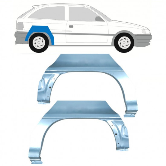 Aizmugurējā arka priekš Opel Astra 1991-2002 / Kreisais+Labais / Komplekts 9680