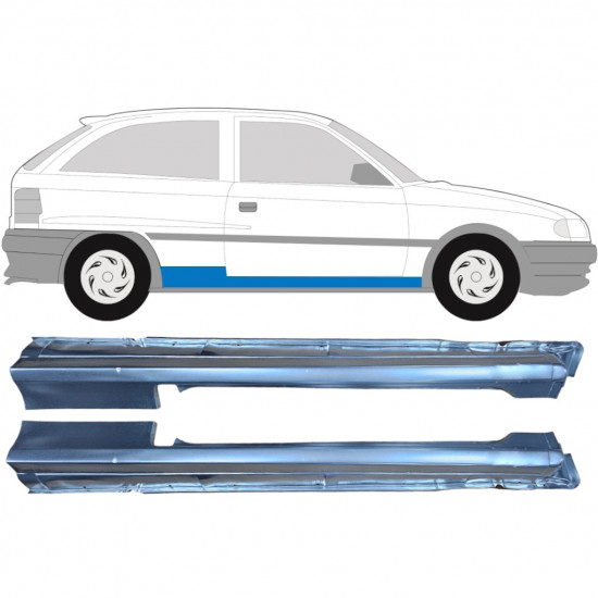 Slieksnis priekš Opel Astra 1991-2002 / Kreisais+Labais / Komplekts 9448