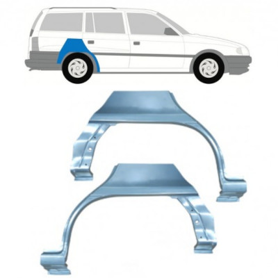 Aizmugurējā arka priekš Opel Astra 1991-2002 / Kreisais+Labais / COMBI / Komplekts 9685