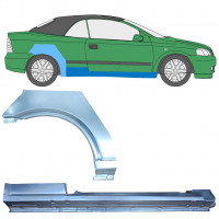 Slieksnis + aizmugurējā spārna daļa priekš Opel Astra G 2001-2006 CABRIO / Labā / Komplekts 12592