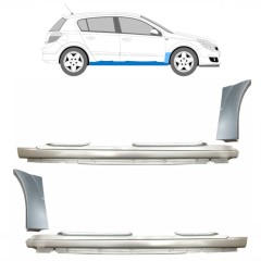 Pilns slieksnis + priekšējā spārna daļa priekš Opel Astra H 2003-2014 / Komplekts 11163