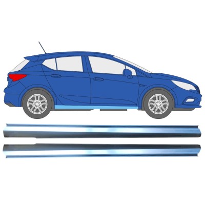 Sliekšņa apakšējā daļa priekš Opel Vauxhall Astra K 2015-2022 / Kreisais+Labais / Komplekts 16626