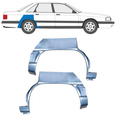 Aizmugurējā arka priekš Audi 100 C3 1982-1991 / Kreisais+Labais / Komplekts 9993