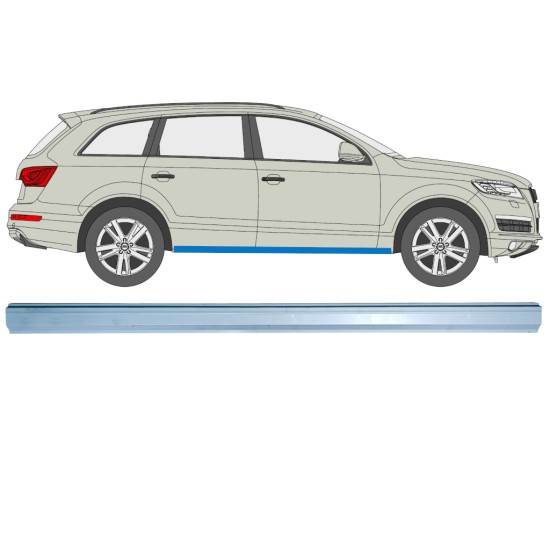 Slieksnis priekš Audi Q7 2005-2015 / Kreisais = Labais (simetrisks) 14988 Slieksnis priekš Audi Q7 2005-2015 / Kreisais = Labais (simetrisks) 14988