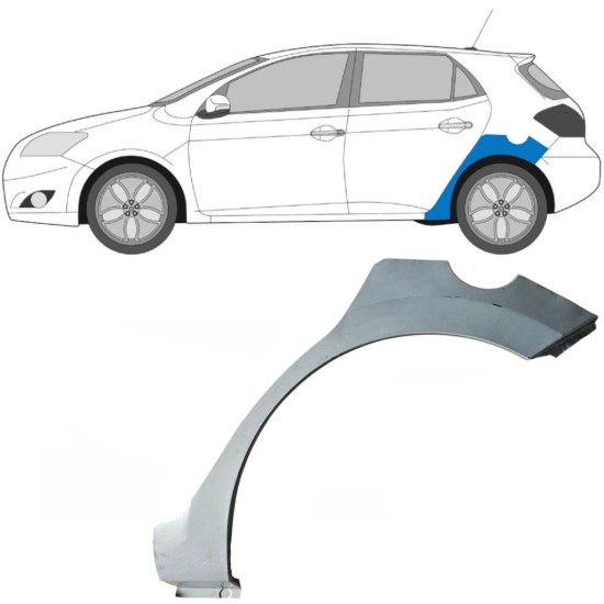 Aizmugurējā arka priekš Toyota Auris 2007-2012 / Kreisā 16854