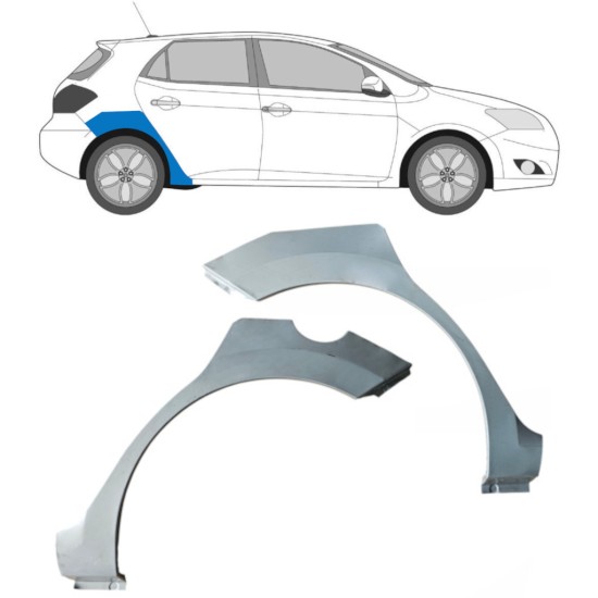 Aizmugurējā arka priekš Toyota Auris 2007-2012 / Kreisais+Labais / Komplekts 16855