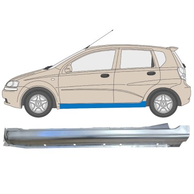Pilns slieksnis priekš Chevrolet Aveo 2003-2006 / Kreisā / HATCHBACK 14538