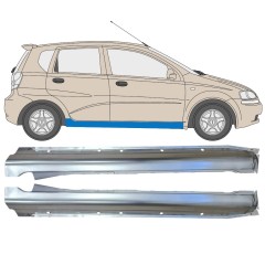 Pilns slieksnis priekš Chevrolet Aveo 2003-2006 / Kreisais+Labais / HATCHBACK / Komplekts 14539