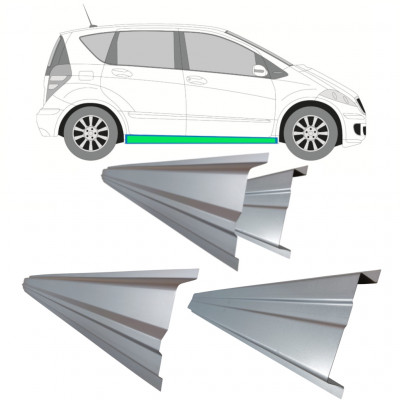 Iekšējais un ārējais slieksnis priekš Mercedes A-class 2004-2012 / Kreisais = Labais (simetrisks) 11156