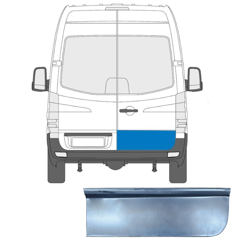 Aizmugurējo Durvju Zema Daļa Priekš Mercedes Sprinter 2006- / Labā 6788