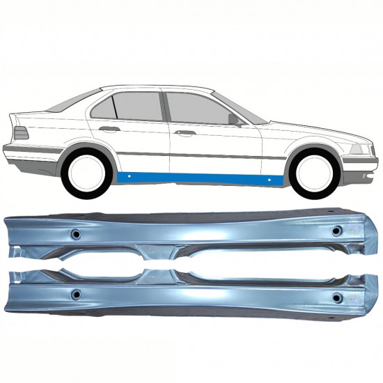 Pilns slieksnis priekš BMW 3 E36 1990-2000 / Kreisais+Labais / Komplekts 10856