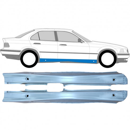 Pilns slieksnis priekš BMW 3 E36 1990-2000 / Kreisais+Labais / Komplekts 6214