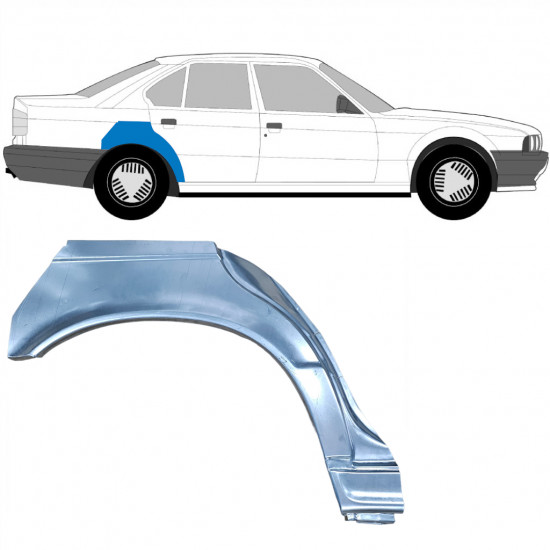 Aizmugurējā arka priekš BMW 5 E34 1987-1996  / Labā / SEDAN 6400