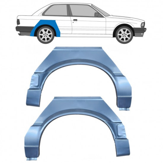 Aizmugurējā arka priekš BMW 3 E30 1987-1994 / Kreisais+Labais / Komplekts 6383