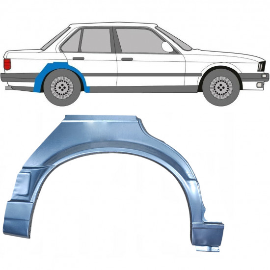 Aizmugurējā arka priekš BMW 3 E30 1987-1994 / Labā 7809