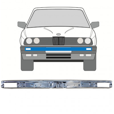 Hromēts priekšējais bamperis priekš BMW 3 E30 1982-1987  12059