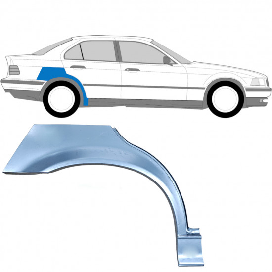 Aizmugurējā arka priekš BMW 3 E36 1990-2000  / Labā / SEDAN 6394