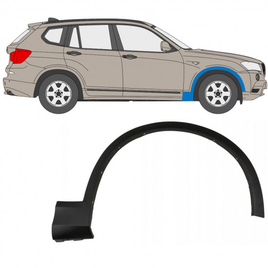 Priekšējā spārna sānu josla priekš BMW X3 2010-2014 / Labā 7648