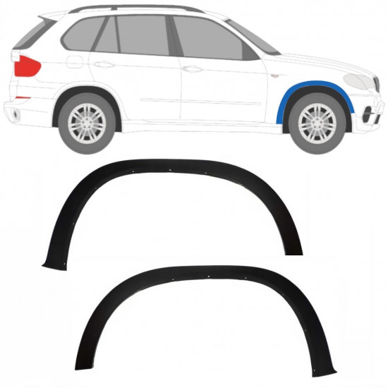 Priekšējā spārna sānu josla priekš BMW X5 2006-2013 / Kreisais+Labais / Komplekts 9428